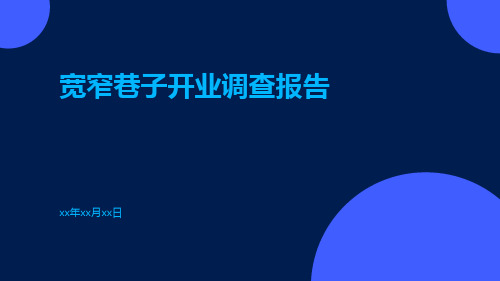 宽窄巷子开业调查报告