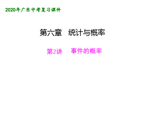 2020年广东中考数学专题复习：第六章统计与概率2