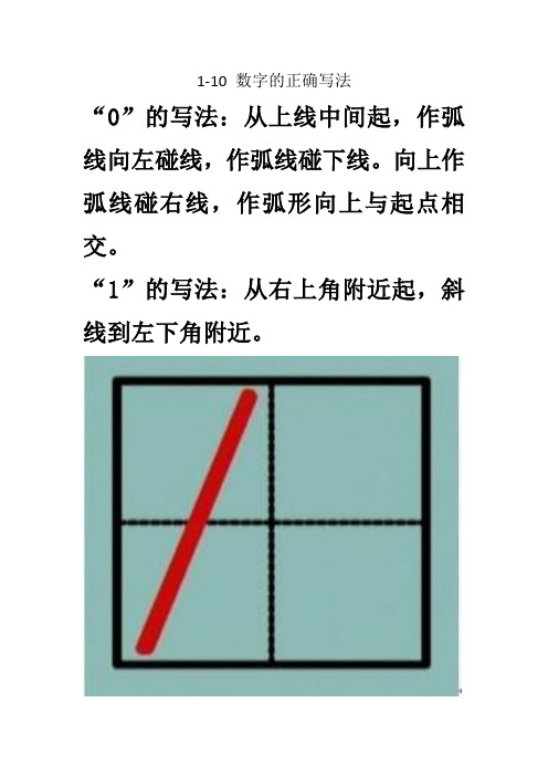 1-10-数字的正确写法