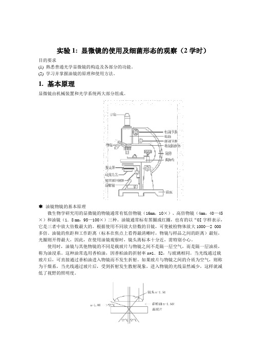 制药工程专业微生物实验讲义