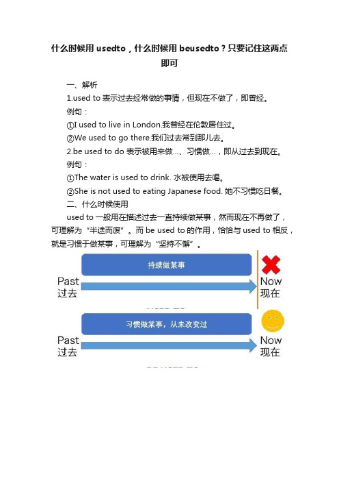 什么时候用usedto，什么时候用beusedto？只要记住这两点即可