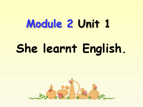 《She learnt English》PPT课件