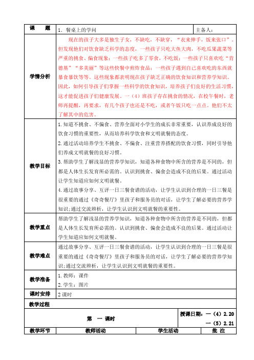 1餐桌上的学问