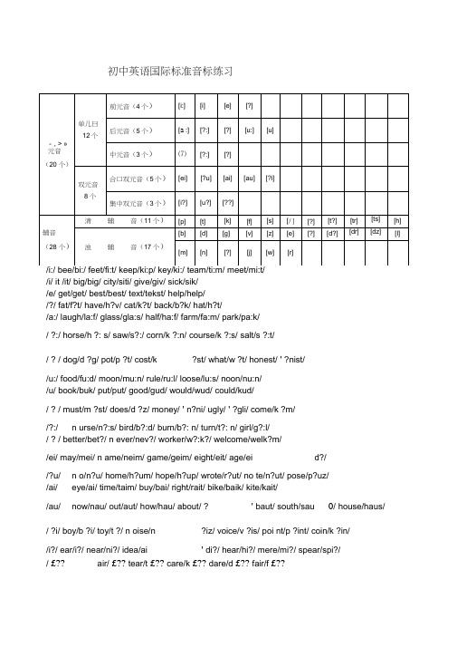 英语英语音标学习大全