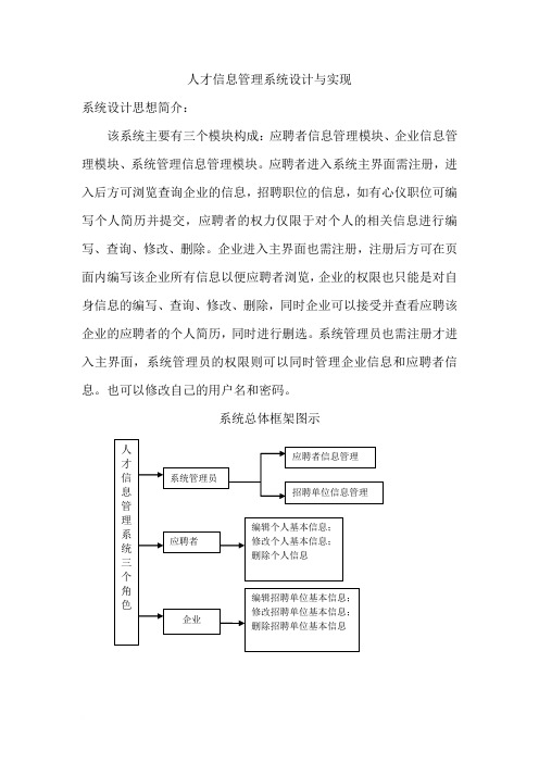 人才信息管理系统