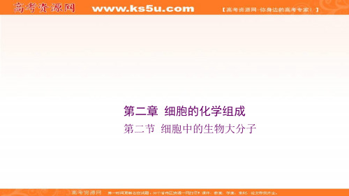 高中生物必修一课件 第二章第二节 细胞中的生物大分子 课件 共67张