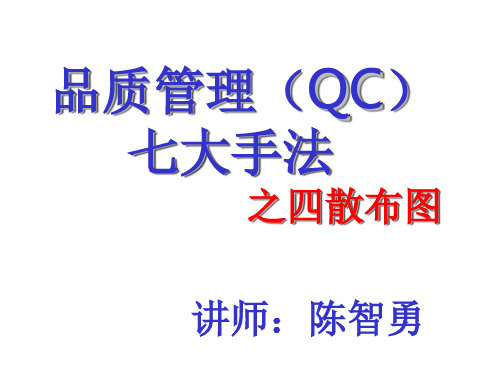 QC七大手法之三(散布图)