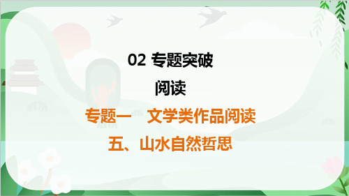 2025年中考语文总复习专题突破阅读专题1文学类作品阅读5山水自然哲思