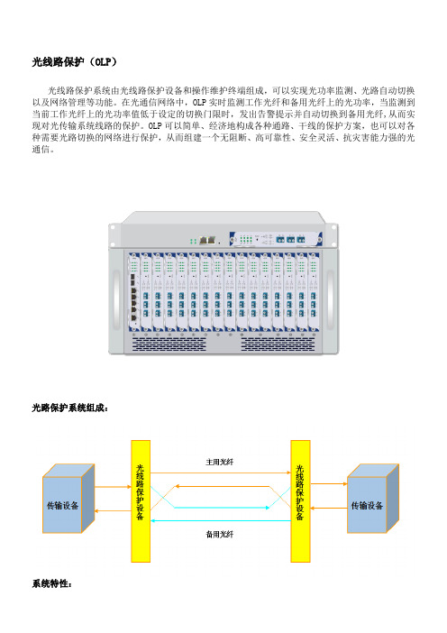 光线路保护(OLP)