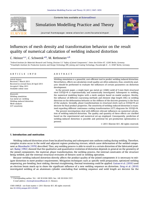 Influences of mesh density and transformation behavior on the result quality of numerical calculatio