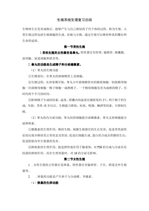 生殖系统生理复习总结