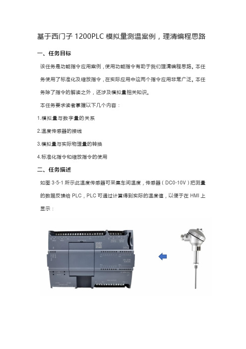 西门子1200PLC模拟量测温案例