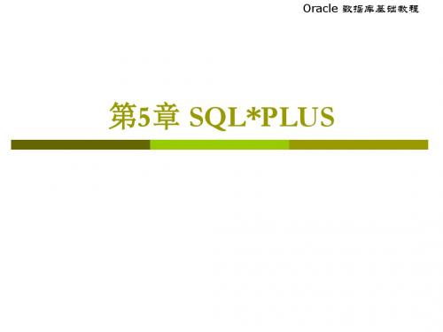 新第5章SQLPLUS-精品文档