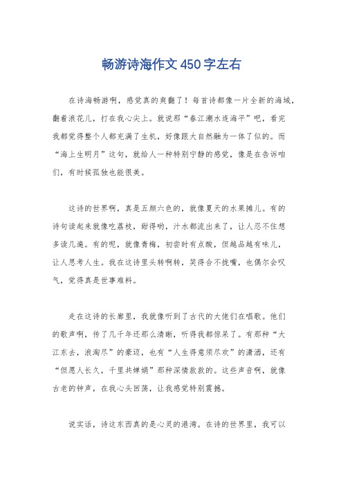 畅游诗海作文450字左右