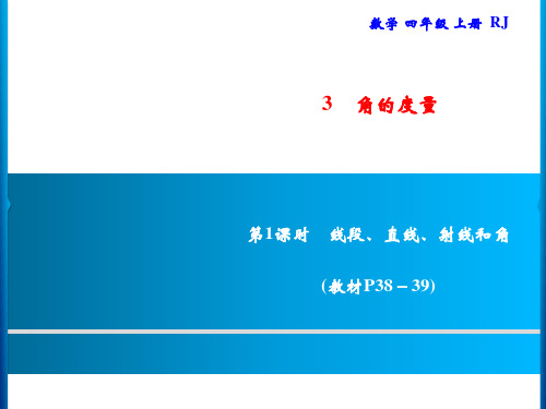 四年级上册数学习题课件-3.1 线段、直线、射线和角｜人教版(共9张PPT)