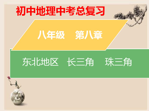 2020年初中地理会考八年专题复习之 第八章  东北地区  长三角   (珠三角(共73张PPT)