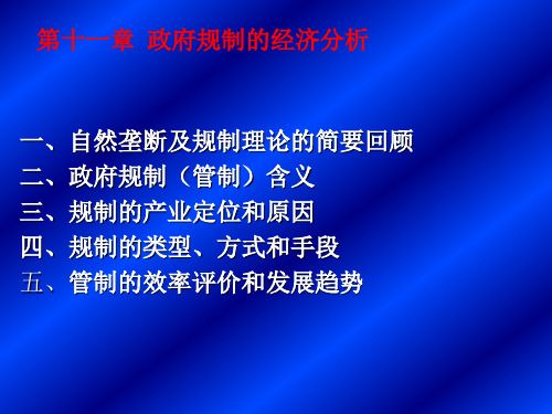 政府规制的经济分析(1)