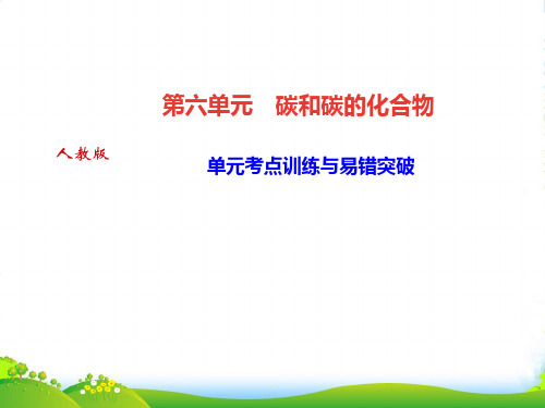 人教版九年级化学上册课堂课件：第六单元 单元考点训练与易错突破(共15张PPT)