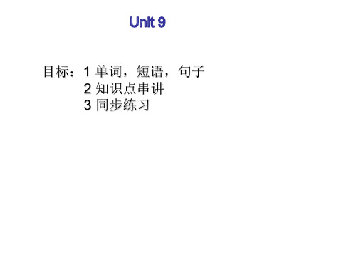 人教版九年级Unit9英语复习课件(15张ppt)