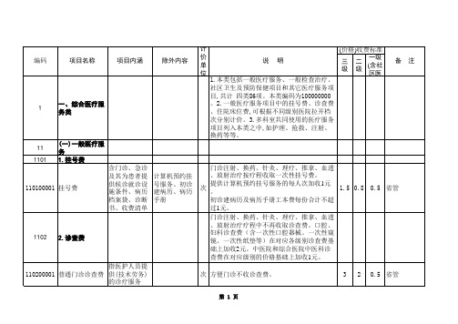 宜昌是医疗服务价格标准(最新)