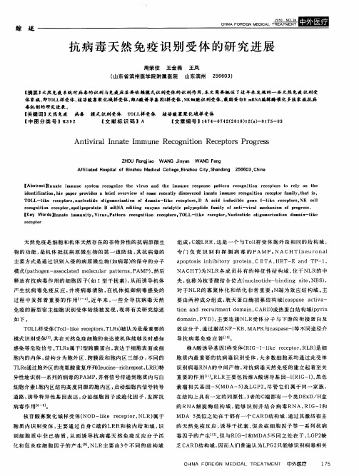 抗病毒天然免疫识别受体的研究进展