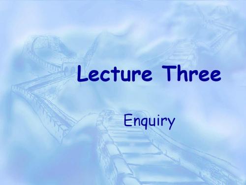 Lecture 3 Enquiry询盘