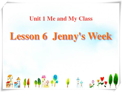 英语1Jenny's Week-课件