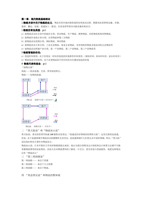 现代物流复习资料