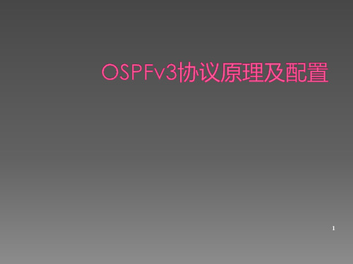 OSPFv3协议原理及配置ppt课件