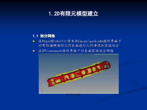 基于HyperWorksOptistruct的某轿车前防撞横梁尺寸优化设计