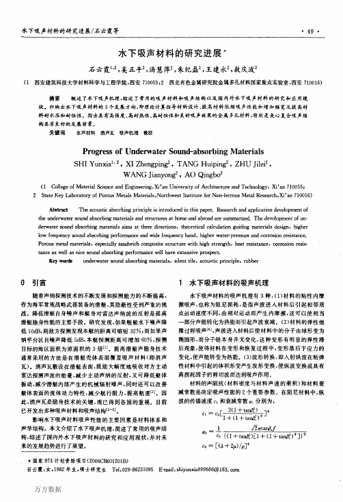 水下吸声材料的研究进展[1]
