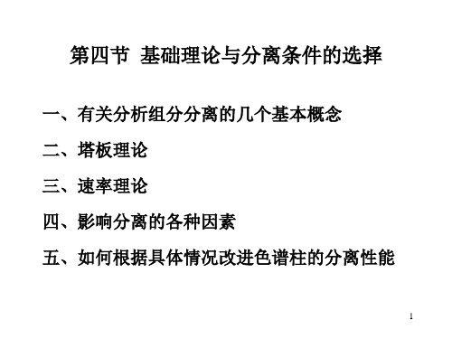 第四节气相色谱基础理论和分析条件的选择-1详解