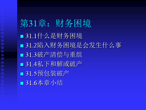 现代企业财务困境分析报告