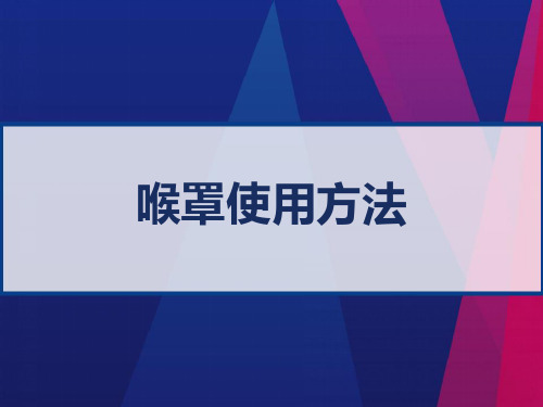 喉罩使用方法 PPT