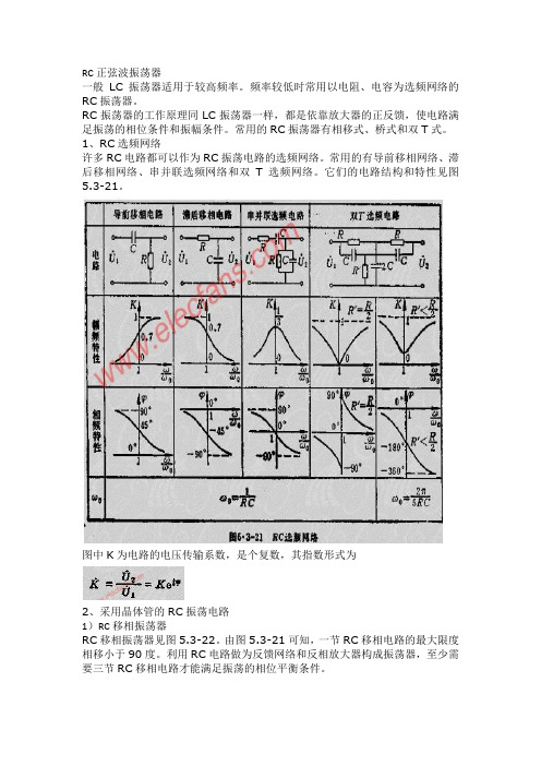 RC正弦波振荡器