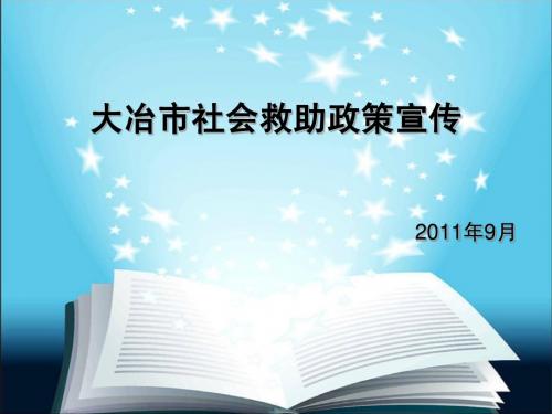 大冶市社会救助政策宣传