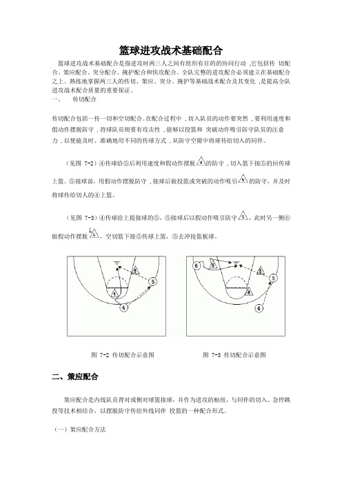 (完整版)篮球进攻战术基础配合