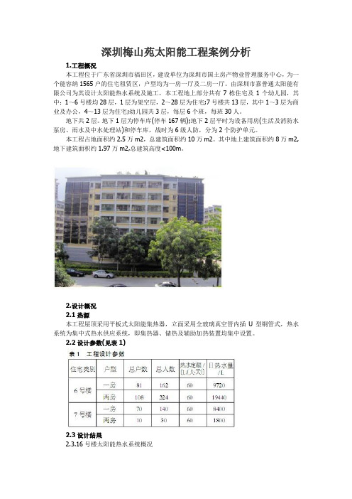 深圳梅山苑太阳能工程案例分析