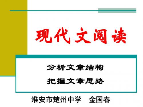 高考复习现代文阅读：分析文章结构,把握文章思路PPT2 (共30张PPT)