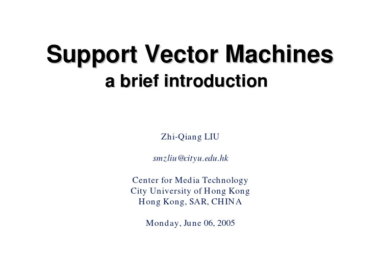 Support Vector MachinesSupport Vector Machines