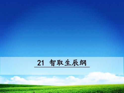 部编版人教版九年级语文上册九上21 智取生辰纲(共43张ppt)PPT课件