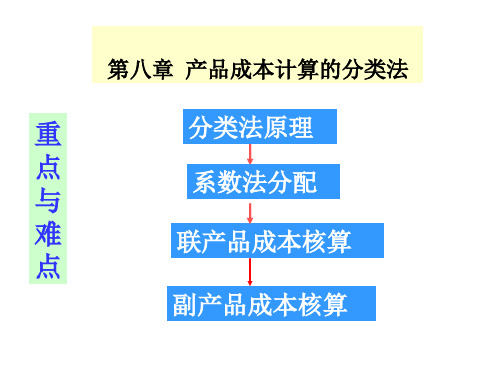 产品成本计算的分类法