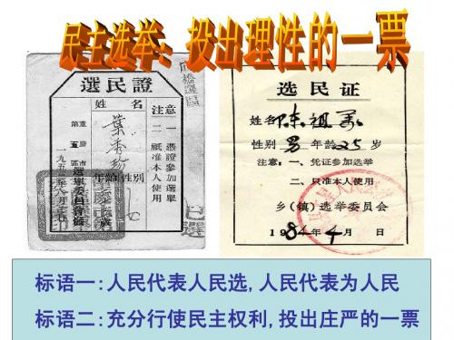 2[1].1《民主选举 投出理性的一票》