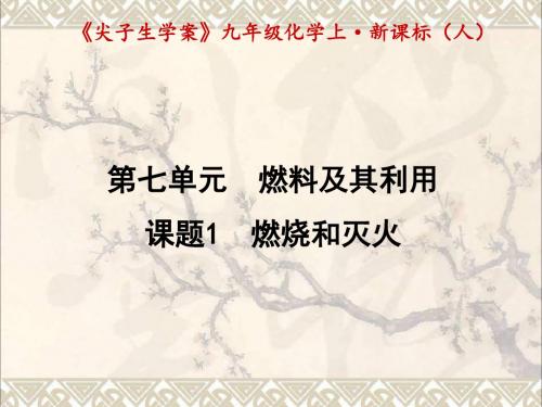 九年级化学上册第7单元燃料及其利用课题1燃烧和灭火课件(新版)新人教版