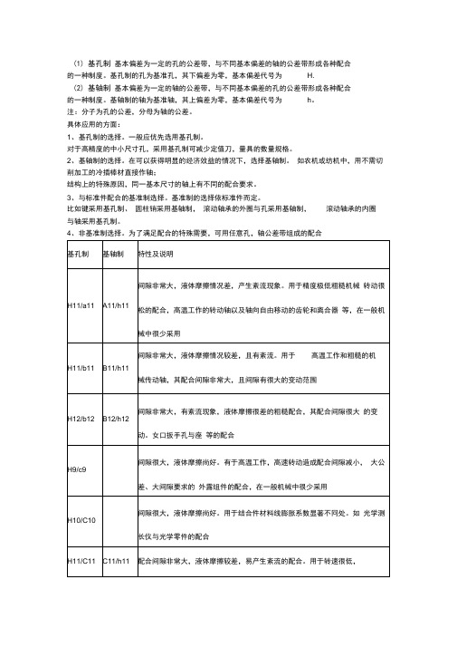 基孔制与基轴制