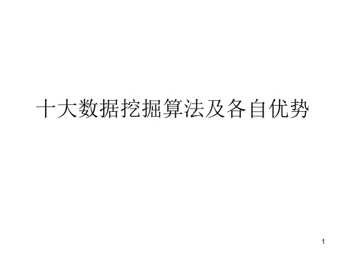 十大数据挖掘算法PPT学习课件