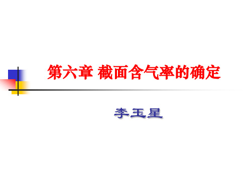 第六章截面含气率的确定