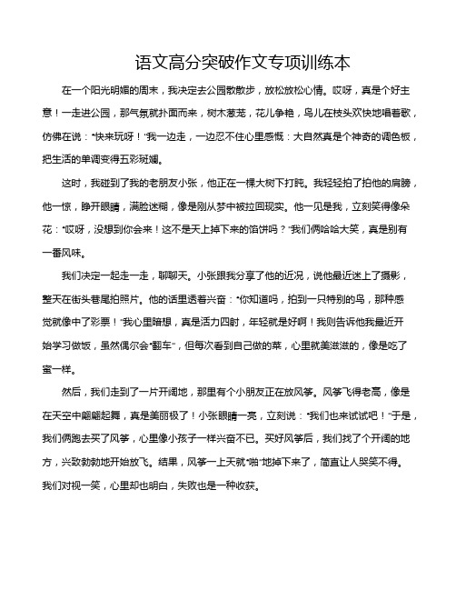 语文高分突破作文专项训练本