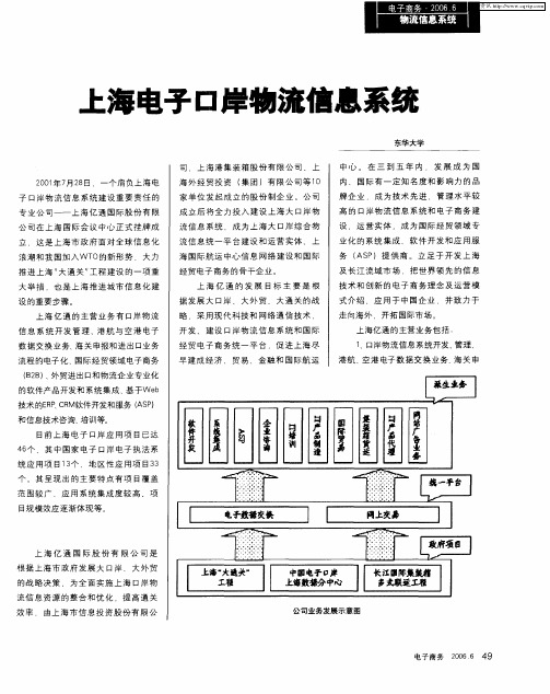 上海电子口岸物流信息系统