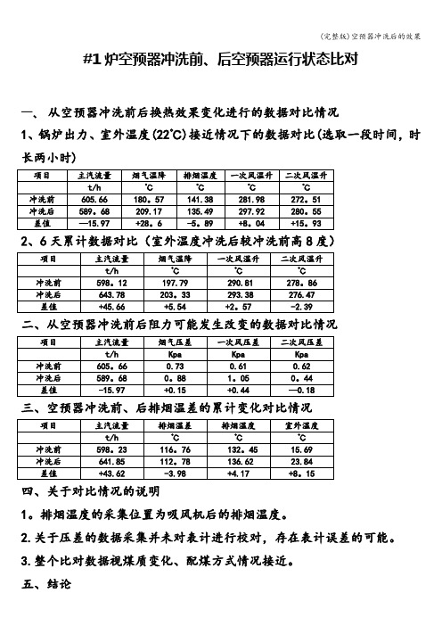 (完整版)空预器冲洗后的效果